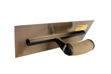 DeWalt Гладилка из нержавеющей золотой стали, изогнутая, для обработки швов ГКЛ 30 cm